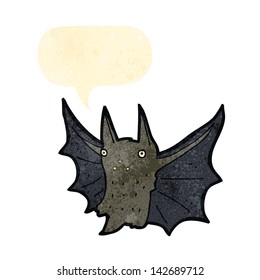 murciélago vampiro retro