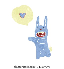 retro cartoon vampire rabbit