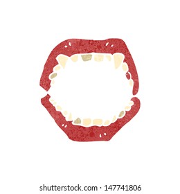 retro cartoon vampire teeth