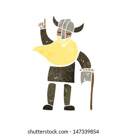 retro cartoon viking
