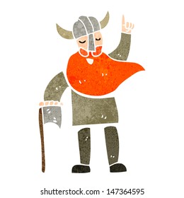 retro cartoon viking