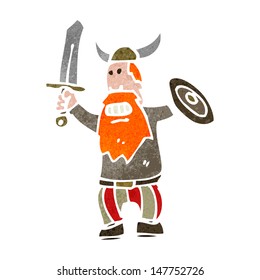 retro cartoon viking