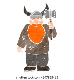 viking retrô de desenhos animados