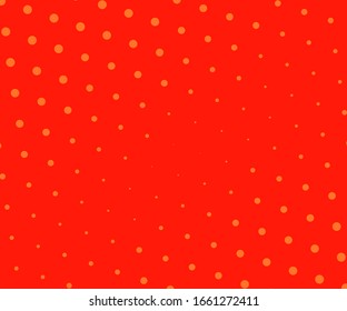 Retro cartoon web template on halftone backdrop. Red pattern in abstract style. Wallpaper pattern. Retro style. Blank label. Art design concept.