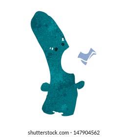 retro cartoon weird alien