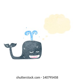 ballena de dibujos animados retro