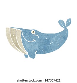 retro cartoon whale