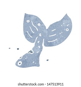 retro cartoon whale tail