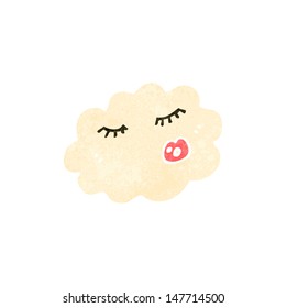retro cartoon white cloud