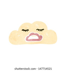 retro cartoon white cloud