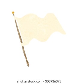 retro cartoon white flag
