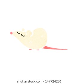 retro cartoon white mouse