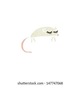 retro cartoon white mouse