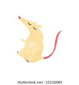 retro cartoon white rat