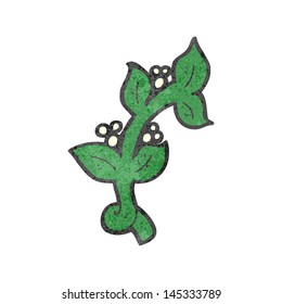 retro cartoon winter berries