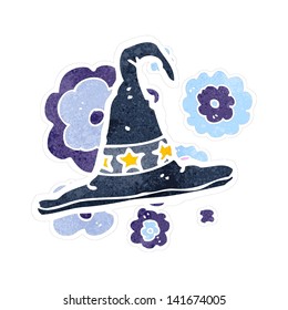 retro cartoon wizard hat