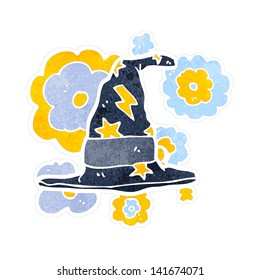 sombrero de asistente de dibujos animados retro