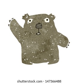 retro cartoon wombat