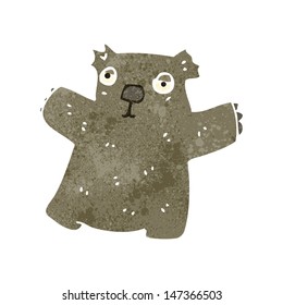 retro cartoon wombat