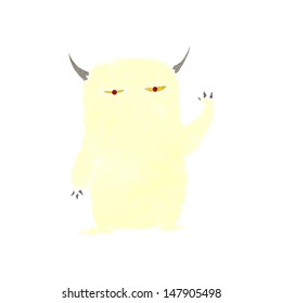 retro cartoon yeti