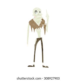 retro cartoon zombie