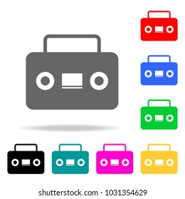 retro cassette audio player icon. Elements in multi colored icons for mobile concept and web apps. Icons for website design and development, app development on white background