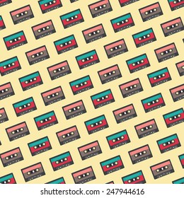 Retro cassette background