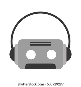 retro cassette with earphones