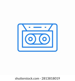 retro cassette icon sign vector