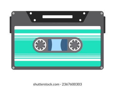 Retro cassette. Music vintage and audio object. Retro mixtape, 1980s pop songs tapes and stereo music cassettes. Isolated symbols vector
