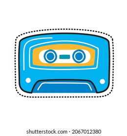 retro cassette patch style icon