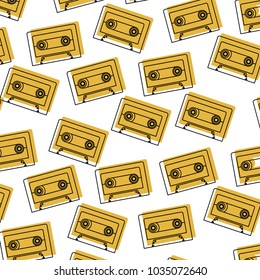 retro cassette pattern background
