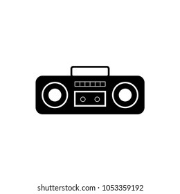 Retro cassette player record music icon vector pictogram symbol illustration 