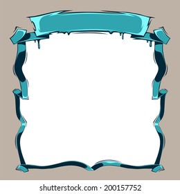Retro Cassette Tape Frame. In the EPS file, each element is grouped separately.