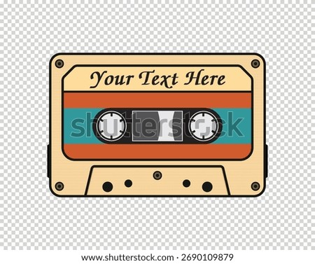 Retro Cassette Tape Vector Illustration