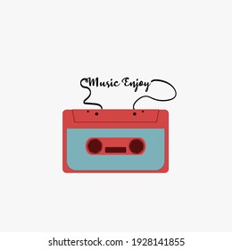 Retro Cassette vector design with text world music day