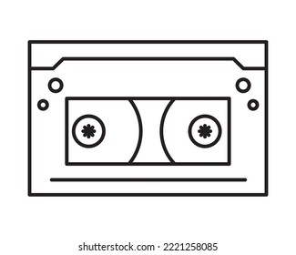 retro cassettes icon on white background