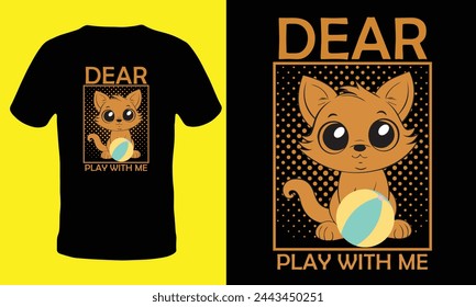 Retro cat t shirt design