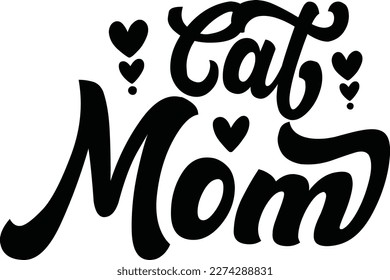 Retro cat T-shirt Design, Vector