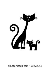 Retro Cats - Clip Art