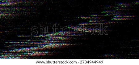 Retro CCTV or VHS Video Glitch Noise Abstract Grunge Background. CRT Scanlines Vibration Glitch. Video Damage Overlay Texture. Nostalgic Vintage 80s 90s Surveillance or TV Tech Vector Illustration.