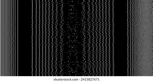 Retro CCTV or VHS Video White Noise Background. Scanlines Vibration Glitch. Video Damage Overlay Texture. Vector Illustration.