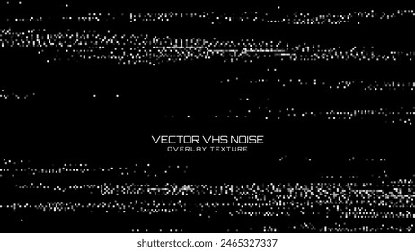 Video CCTV o VHS retro Fallo de vibración Scanlines. Video Textura de superposición de daños. Nostalgic Antiguas 80s 90s Ilustración vectorial de Tecnología de vigilancia.
