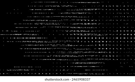 Retro CCTV or VHS Video White Noise Background. Scanlines Vibration Glitch. Video Damage Overlay Texture. Nostalgic Vintage 80s 90s Surveillance Technology Vector Illustration.