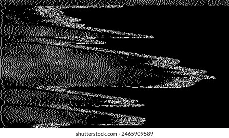 Retro CCTV or VHS Video White Noise Background. Scanlines Vibration Glitch. Video Damage Overlay Texture. Nostalgic Vintage 80s 90s Surveillance Technology Vector Illustration.
