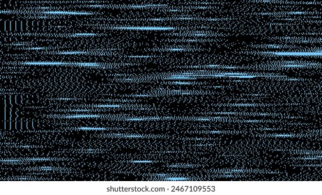 Retro CCTV or VHS Video White Noise Background. Scanlines Vibration Glitch. Video Damage Overlay Texture. Nostalgic Vintage 80s 90s Surveillance Technology Vector Illustration.