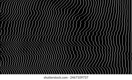 Retro CCTV or VHS Video White Noise Background. Scanlines Vibration Glitch. Video Damage Overlay Texture. Nostalgic Vintage 80s 90s Surveillance Technology Vector Illustration.