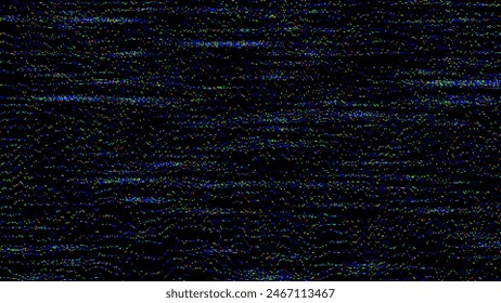 Retro CCTV or VHS Video White Noise Background. Scanlines Vibration Glitch. Video Damage Overlay Texture. Nostalgic Vintage 80s 90s Surveillance Technology Vector Illustration.