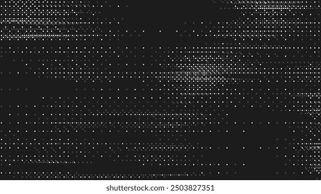 Retro CCTV or VHS Video White Noise Abstract Grunge Background. Scanlines Vibration Glitch. Video Damage Overlay Texture. Nostalgic Vintage 80s 90s Surveillance Technology Vector Illustration.