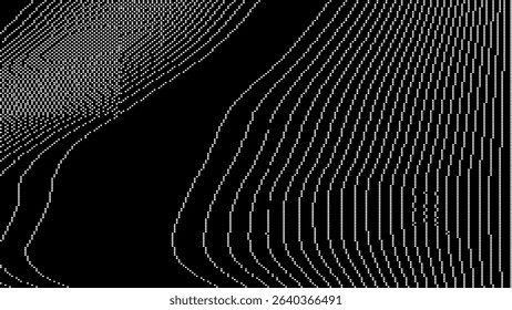 Retro CCTV or VHS Video White Noise Background. Scanlines Vibration Glitch. Video Damage Overlay Texture. Nostalgic Vintage 80s 90s Surveillance Technology Vector Illustration.